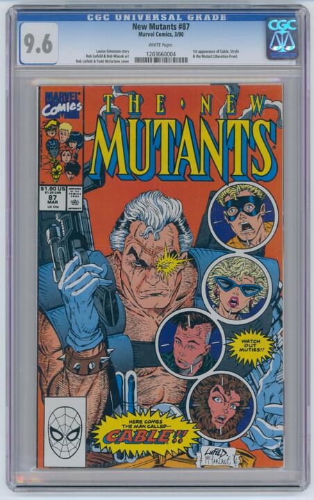 New Mutants: #87 [Rob Liefeld CGC 9.6] 1990 Comics Marvel Comics