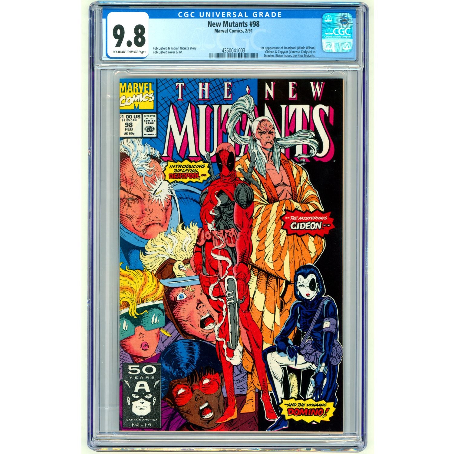 New Mutants: #98 [Rob Liefeld CGC 9.8] 1991 Comics Marvel Comics