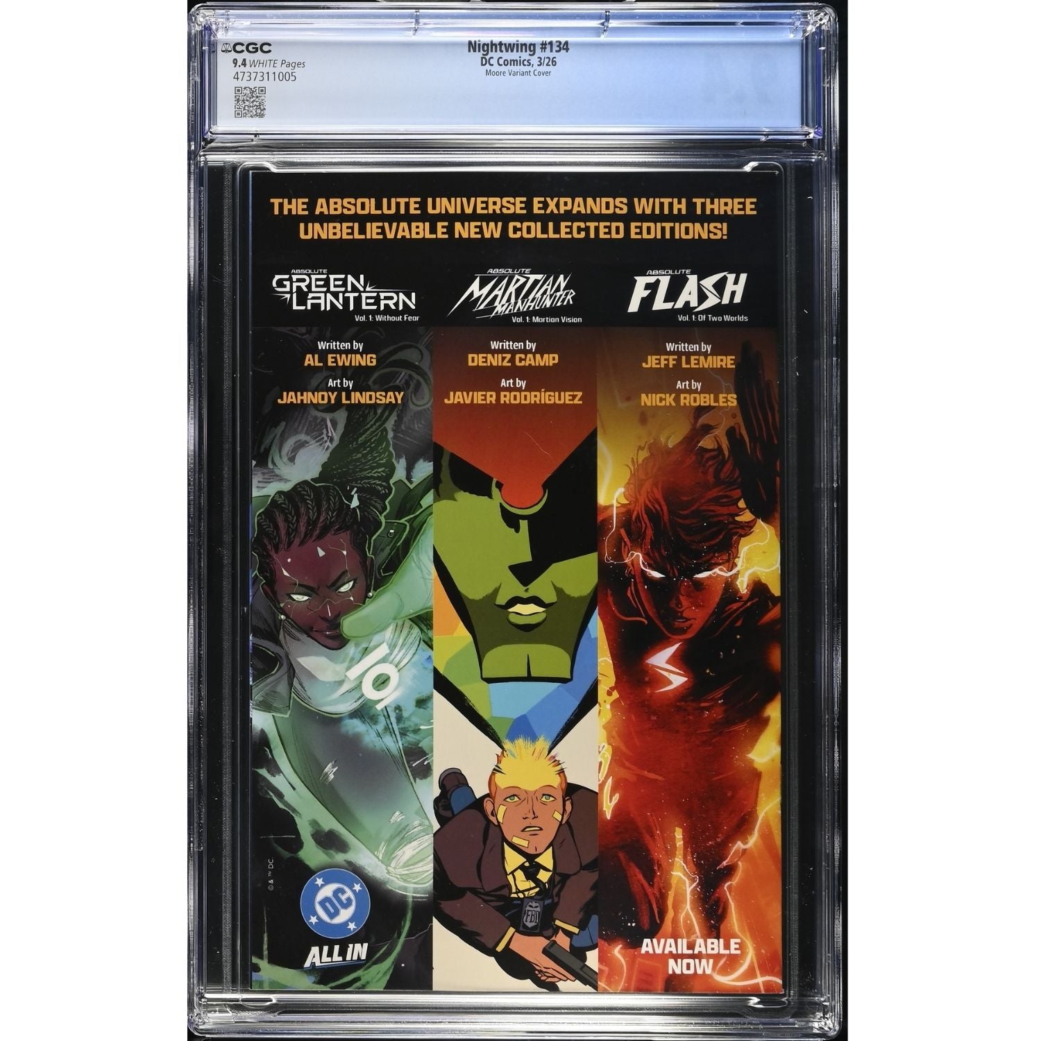 Nightwing: #134 [Travis Moore CGC 9.4 CVR E] 2016 Comics DC Comics