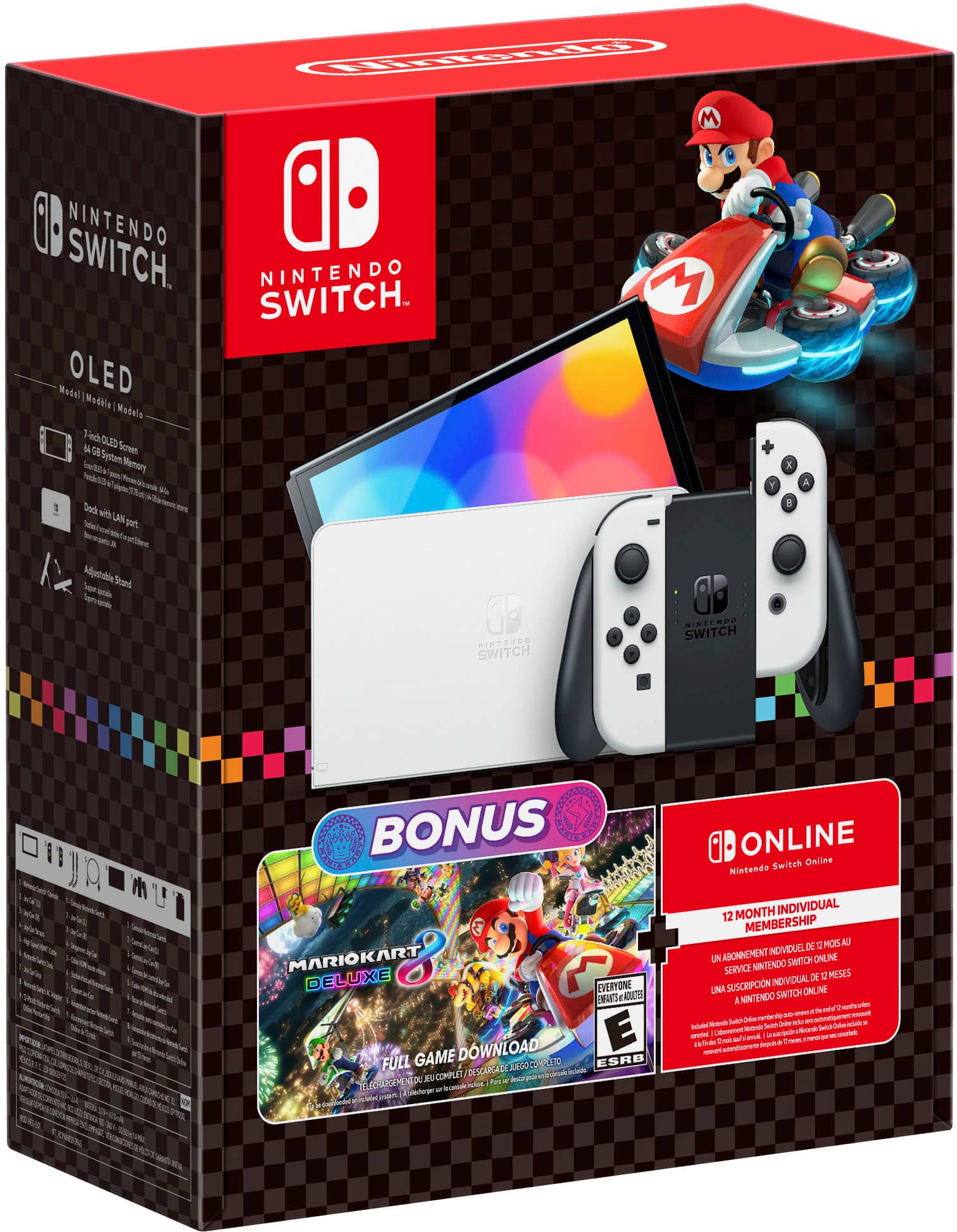 Nintendo Switch 64 GB OLED Model - Mario Kart 8 Deluxe Bundle Nintendo Systems Nintendo