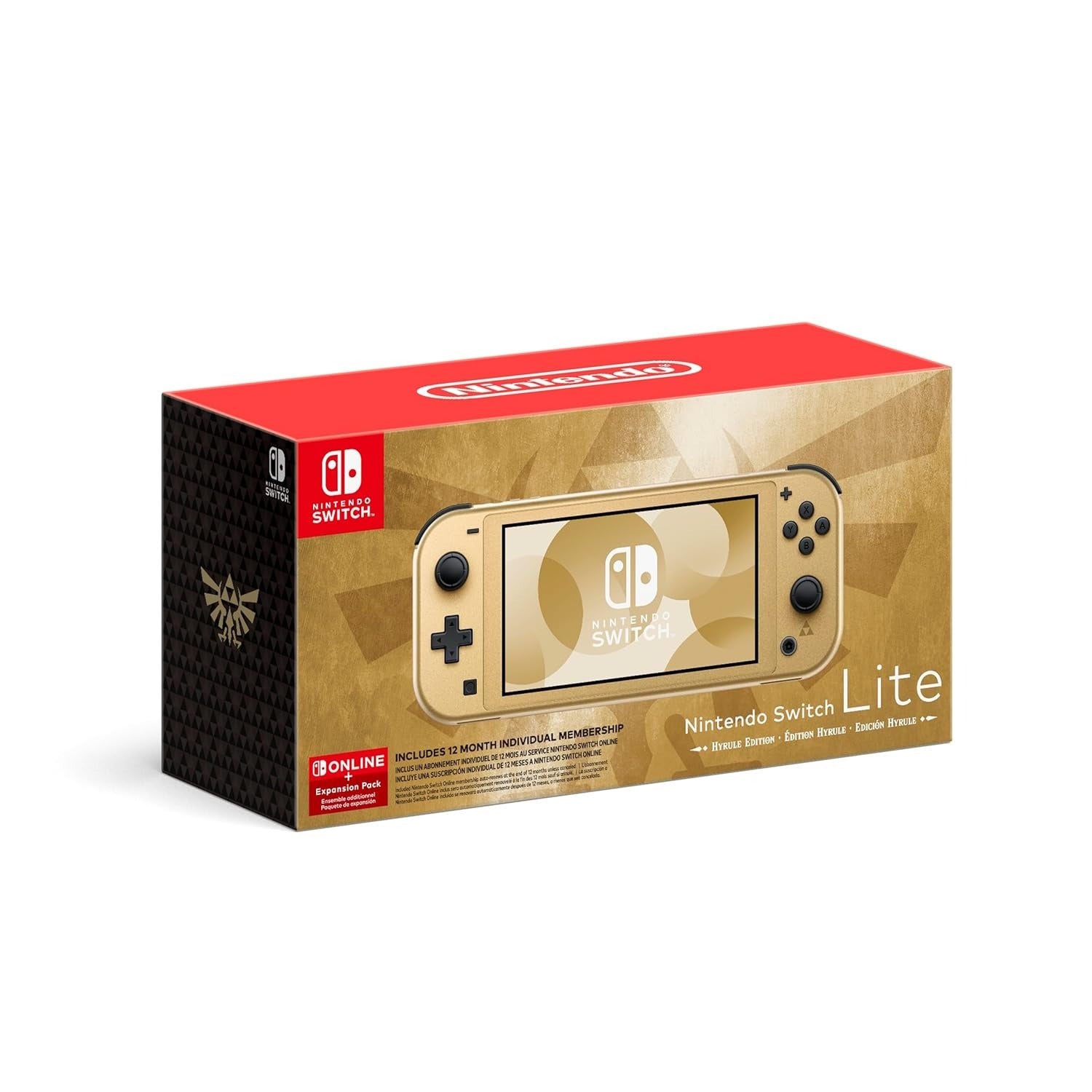 Nintendo Switch Lite: Hyrule Edition - Bonus 12 Month Online + Expansion Pack [Nintendo Switch System] Nintendo Switch Video Game Nintendo