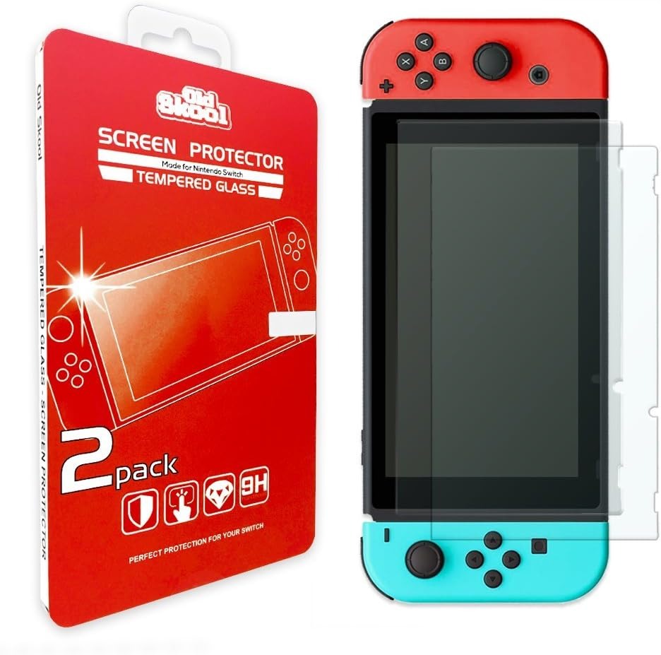 Old Skool: Glass Screen Protector - 2 Pack [Nintendo Switch Accessory] Nintendo Switch Accessory Old Skool