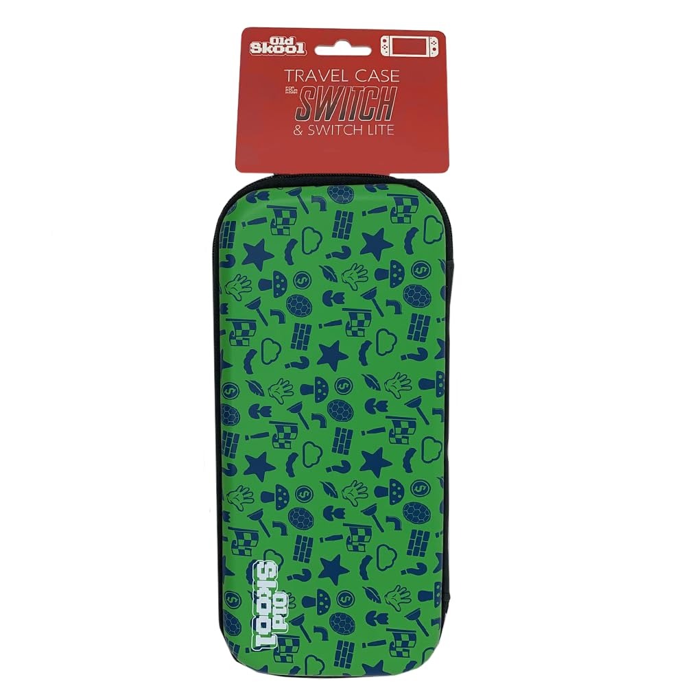 Old Skool: Nintendo Switch Travel Case - Green [Nintendo Switch Accessory] Nintendo Switch Accessory Old Skool