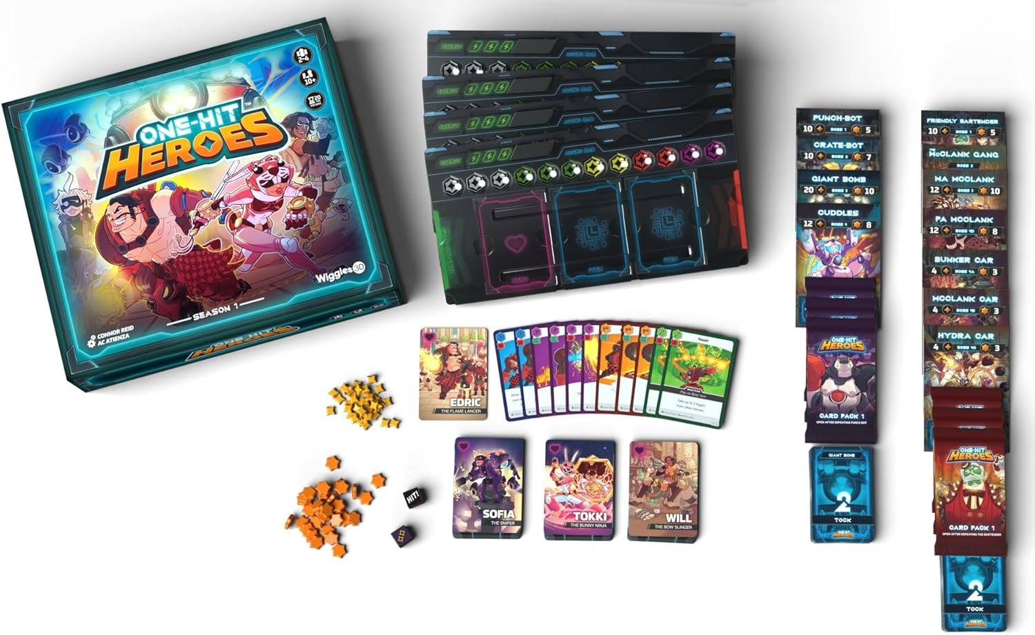 One-Hit Heroes [Board Game, 1-4 Players] Board Game Outset Media