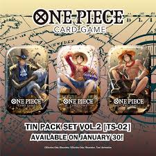 One Piece TCG: Tin Pack Set Vol 2 [TS-02] - Portgas D Ace - 2 Packs Card Game Bandai Namco