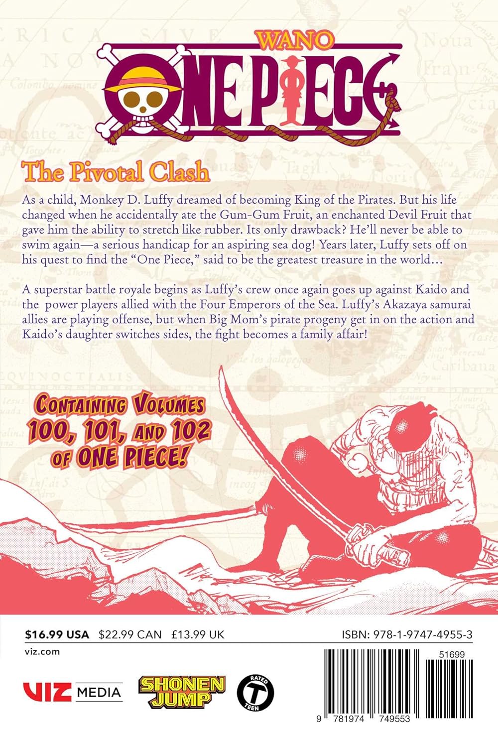 One Piece Wano: Volume 100/101/102 Manga Viz Media