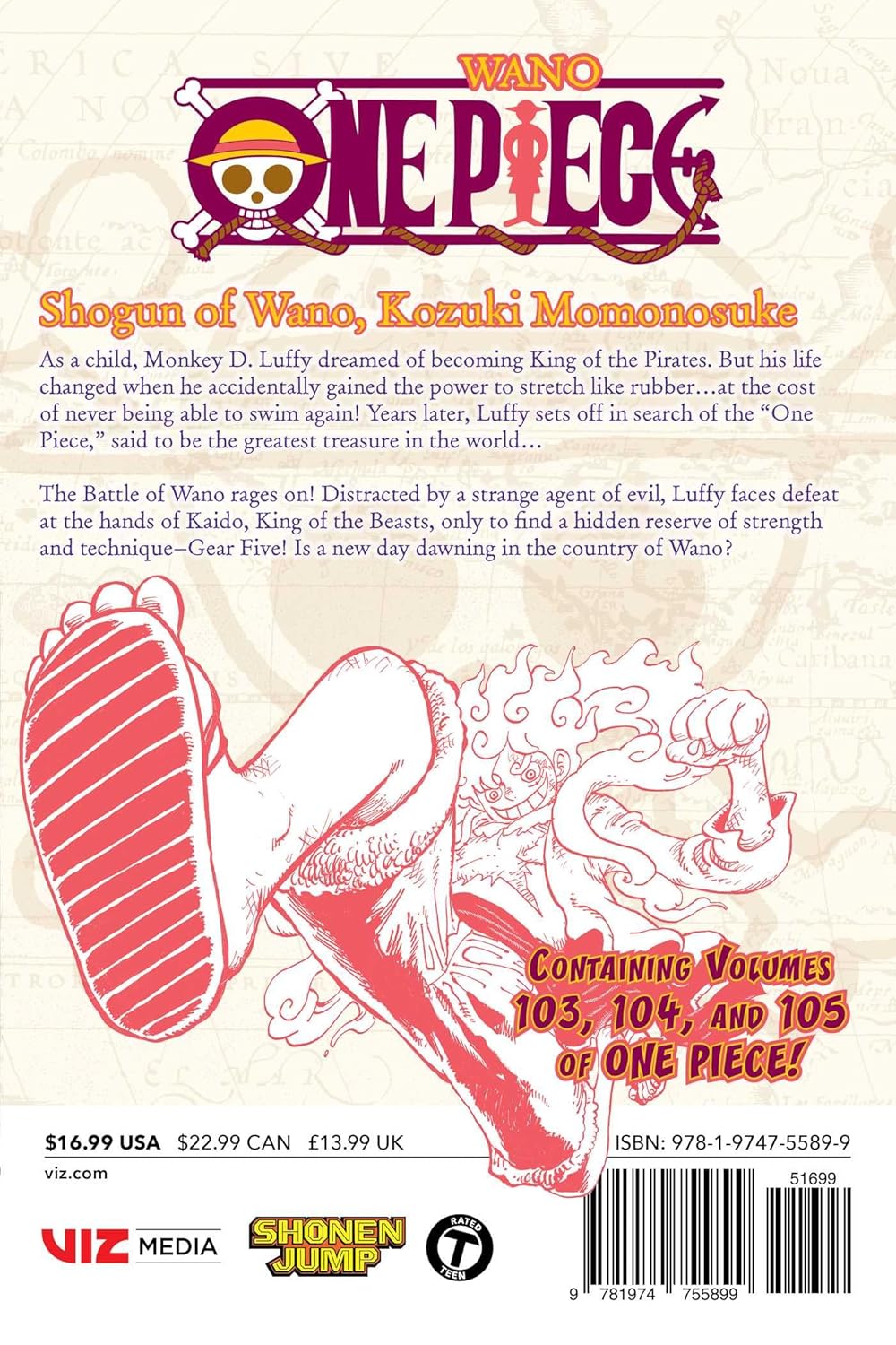 One Piece Wano: Volume 103/104/105 Manga Viz Media