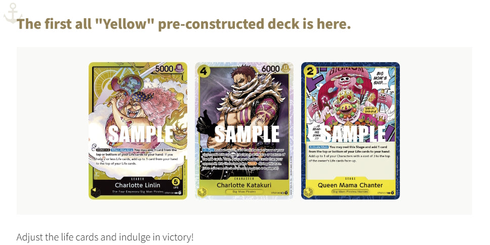 One Piece Card Game: Big Mom Pirates Starter Deck (ST-07) Card Game Bandai Namco   