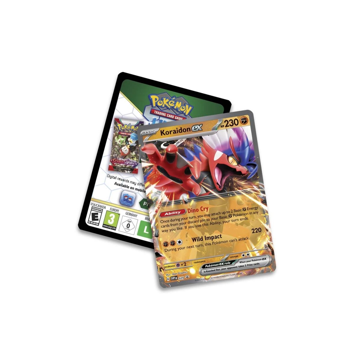 Pokemon TCG: Paldea Legends Summer Tin - Koraidon EX Card Game Pokemon