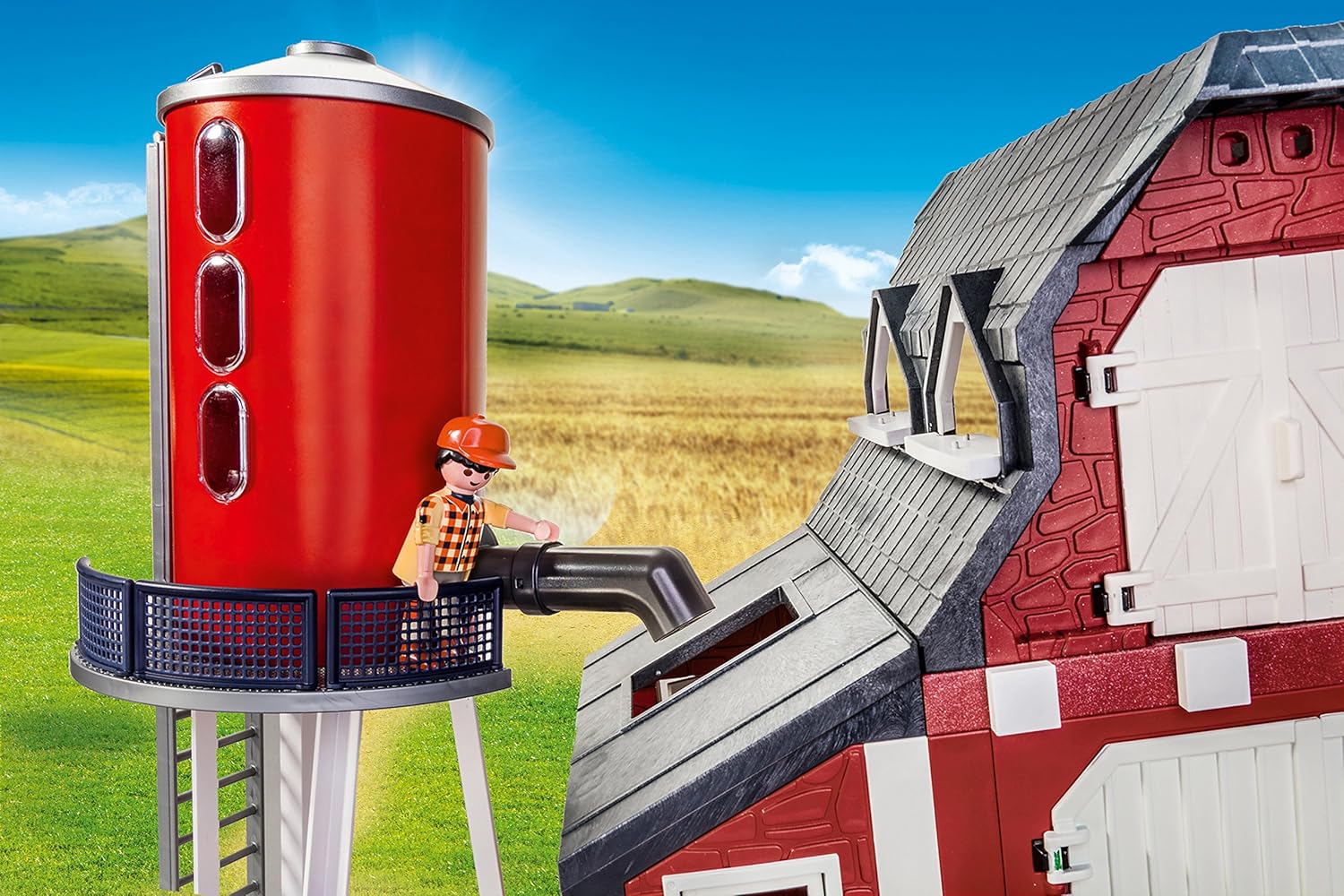 Playmobil Barn with Silo - 222 Piece Playset [#9315, Ages 4-10] Toys & Games Playmobil