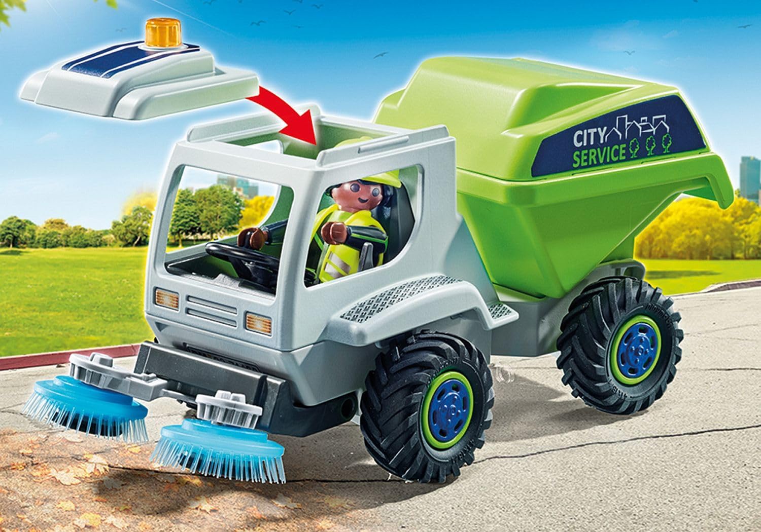 Playmobil City Action Sweeper - 30 Piece Playset [#71432, Ages 4-10] Toys & Games Playmobil