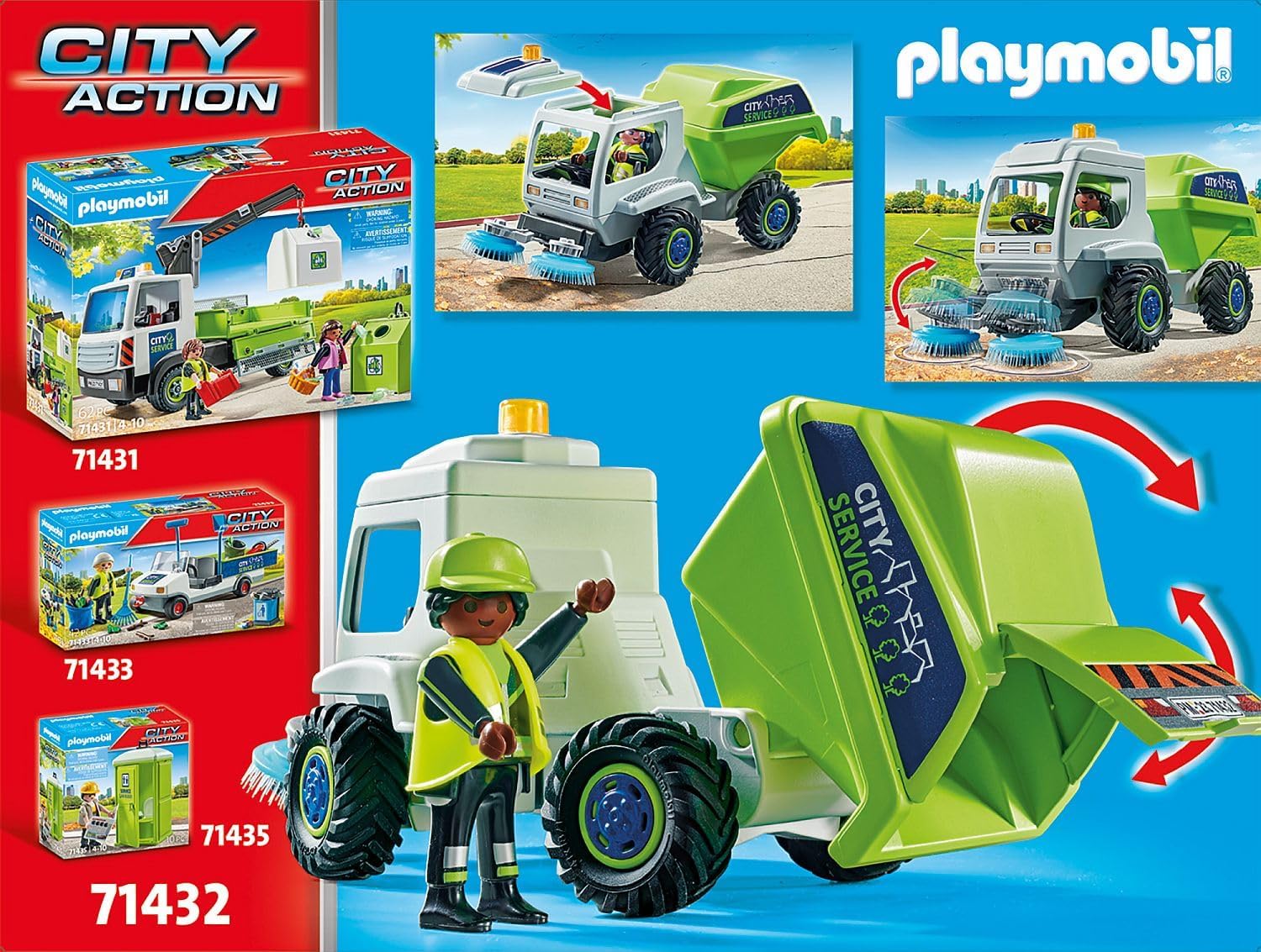 Playmobil City Action Sweeper - 30 Piece Playset [#71432, Ages 4-10] Toys & Games Playmobil