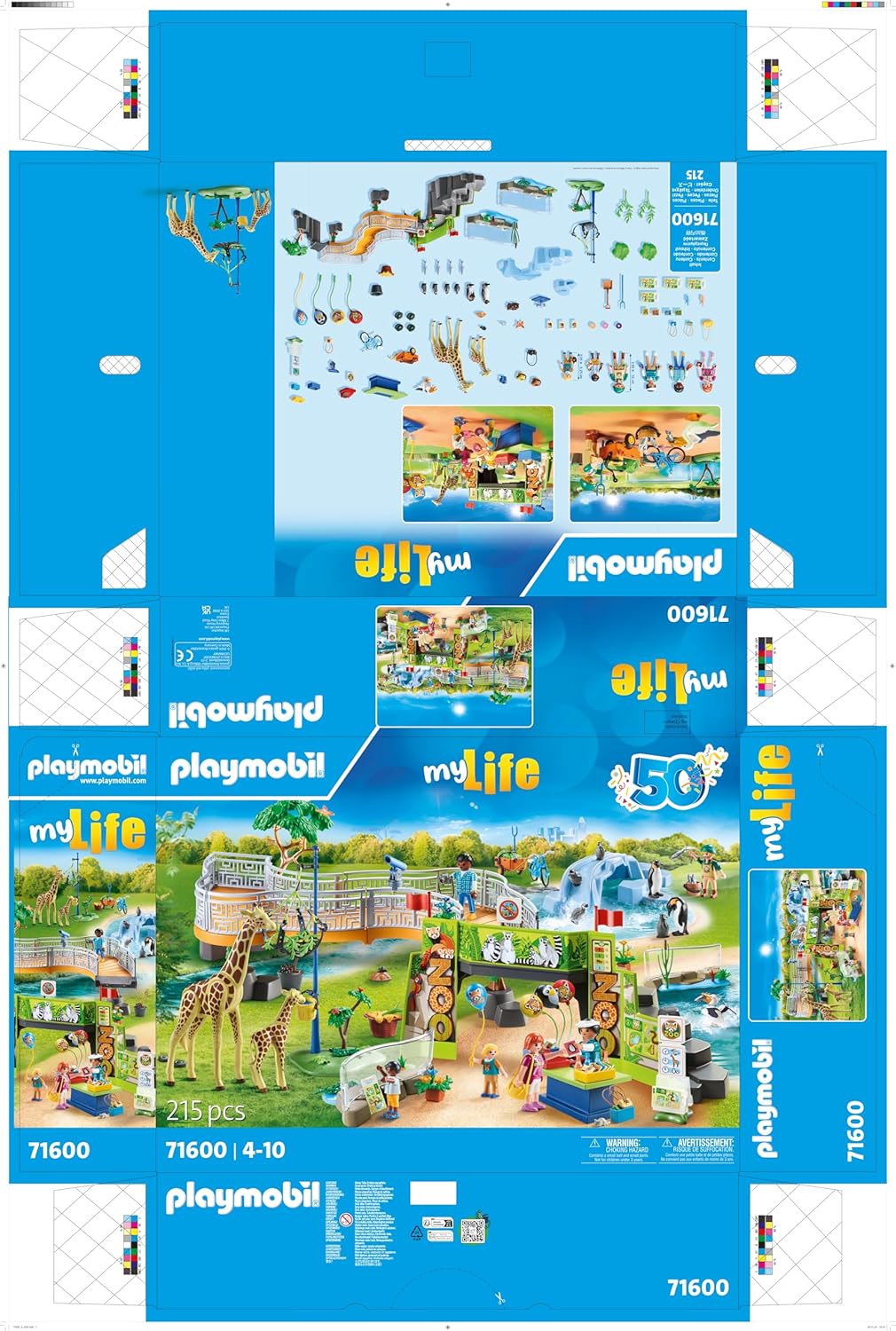 Playmobil MyLife Big Zoo - 215 Piece Playset [#71600, Ages 4-10] Toys & Games Playmobil