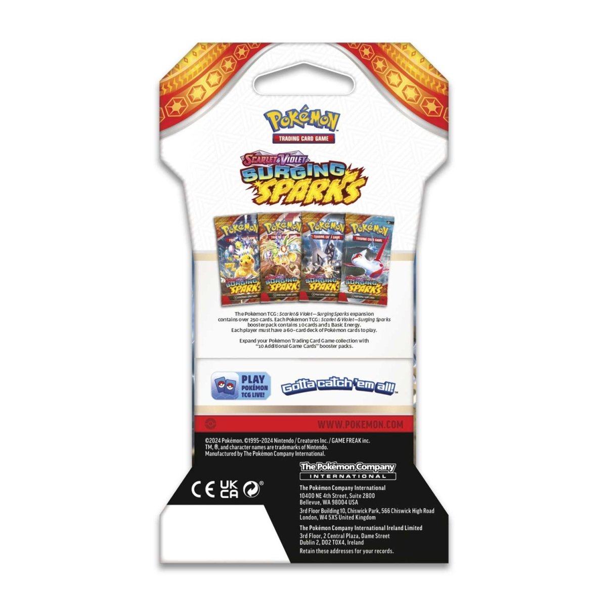 Pokemon TCG: Scarlet & Violet - Surging Sparks Sleeved Booster Pack Card Game Pokemon