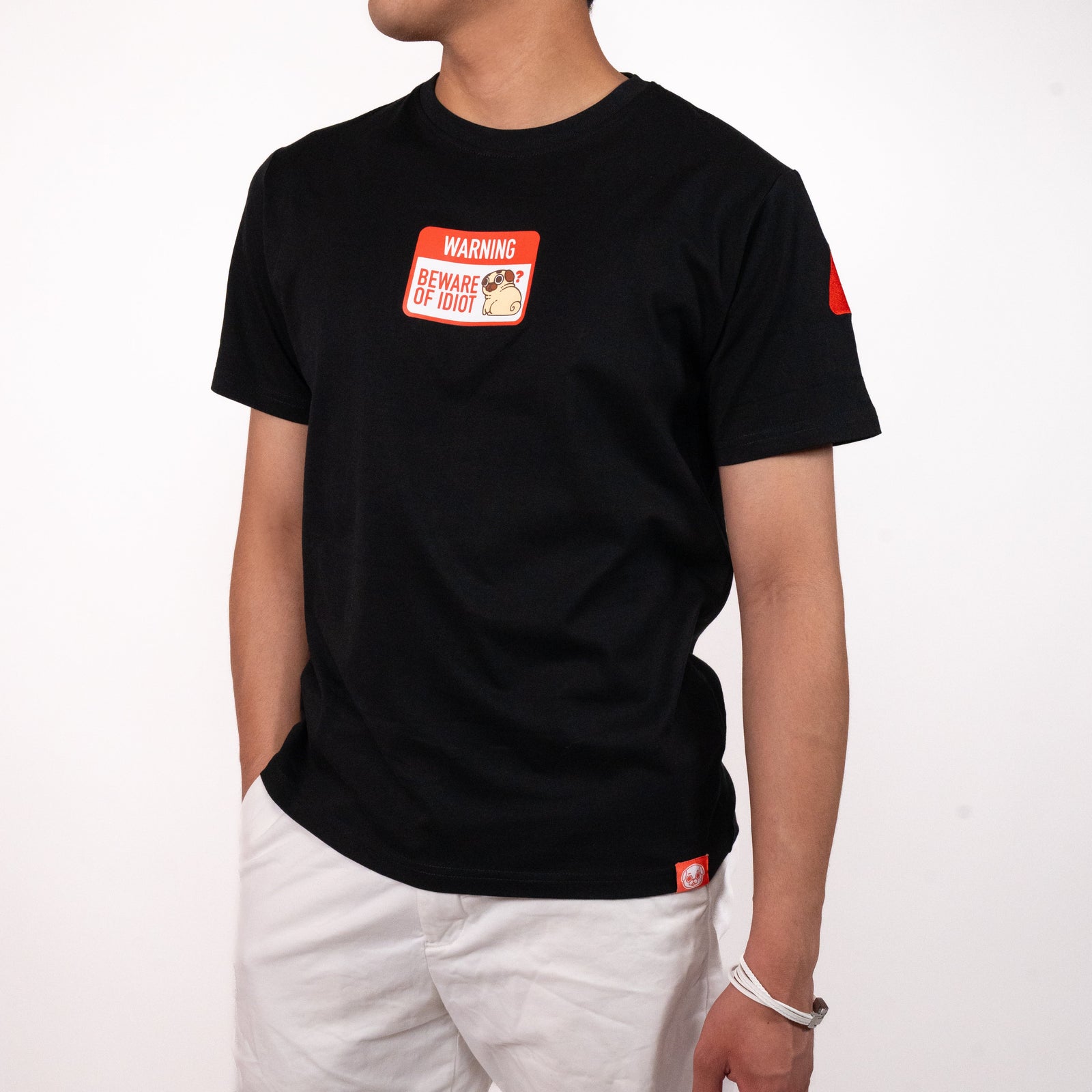 Puglie: Beware of Idiot T-Shirt Clothing and Apparel Puglie