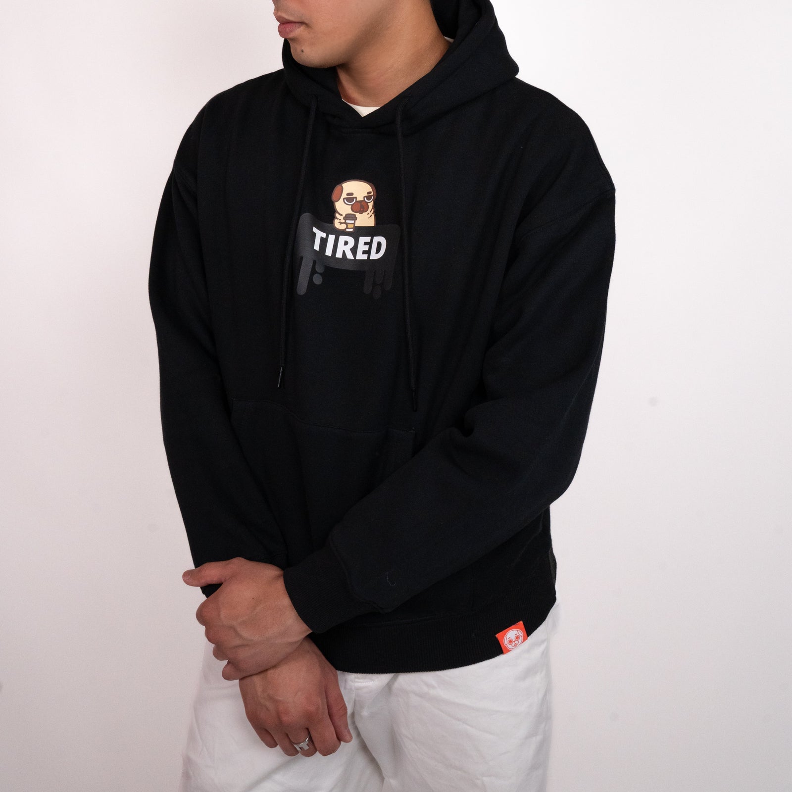 Puglie: Tired Hoodie Clothing and Apparel Puglie