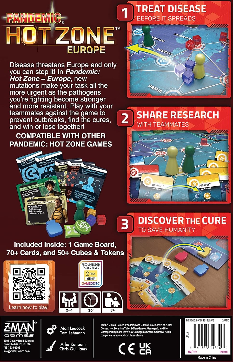 Pandemic Hot Zone: Europe [Board Game, 2 - 4 Players] Board Game Asmodee
