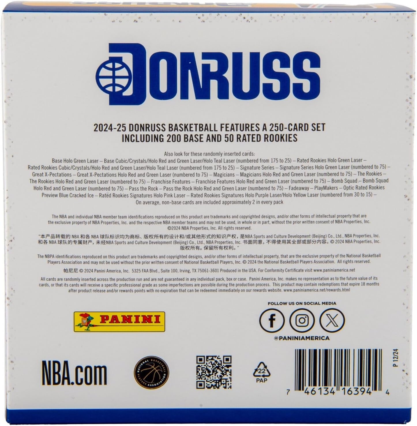 Panini Donruss: Basketball Mega Box 2024-2025 - 10 Packs Sports Cards Panini