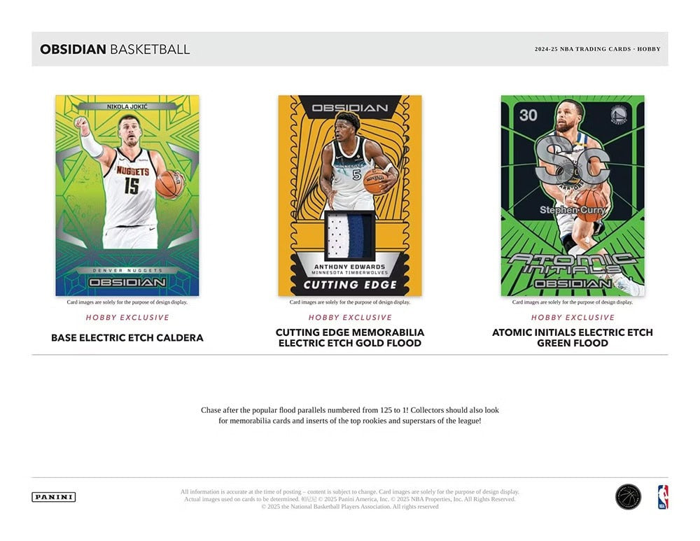 Panini Obsidian Basketball 2024-25 Hobby Box Sports Cards Panini