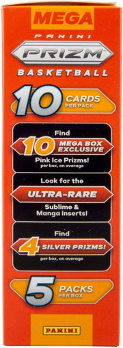 Panini 2024-25 NBA Prizm Basketball Trading Card Mega Box (5 packs) Sports Cards Panini