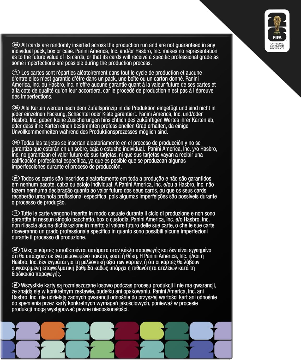 Monopoly Panini: Prizm FIFA World Cup Soccer Cards (2026) Sports Cards Panini
