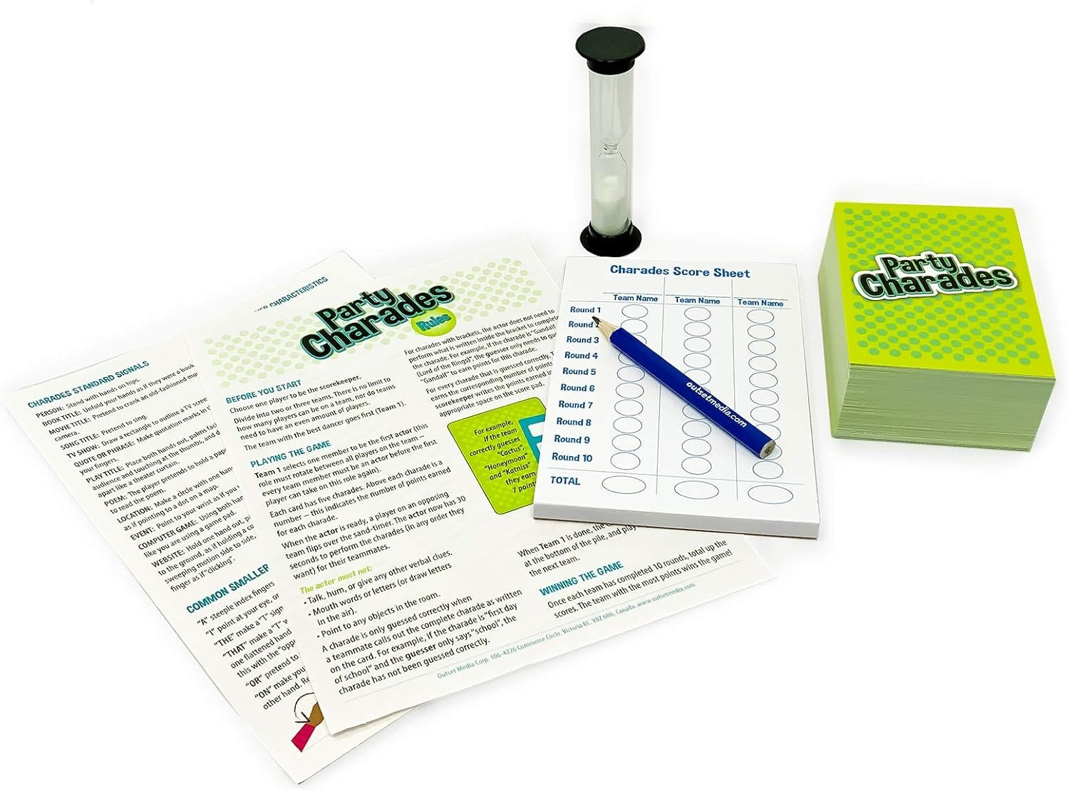 Party Charades [Board Game, 4+ Players] Board Game Outset Media