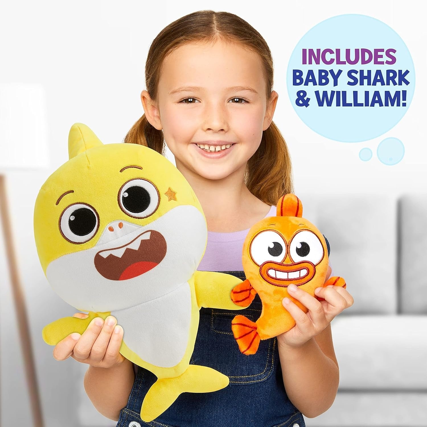 Pinkfong: Baby Shark Sing and Swing - Baby Shark & William Plush Plushies WowWee