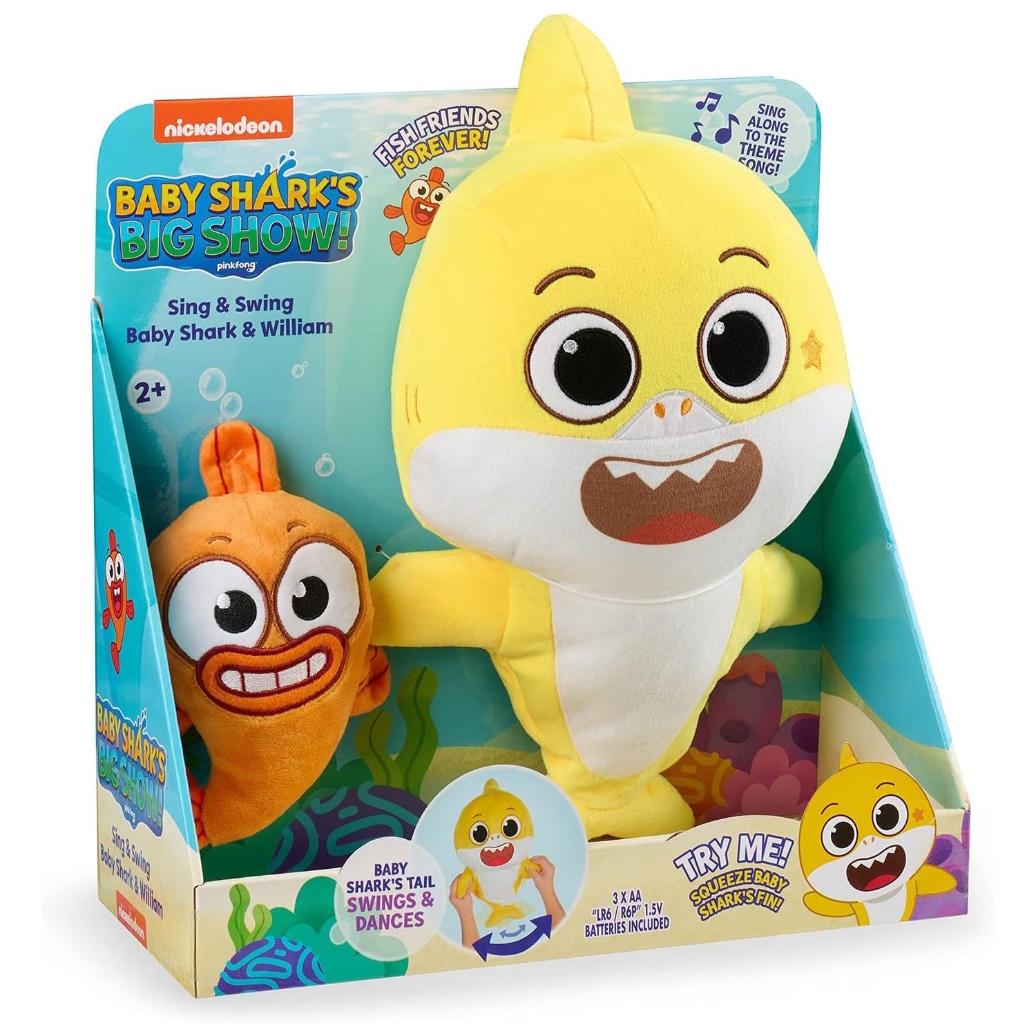 Pinkfong: Baby Shark Sing and Swing - Baby Shark & William Plush Plushies WowWee