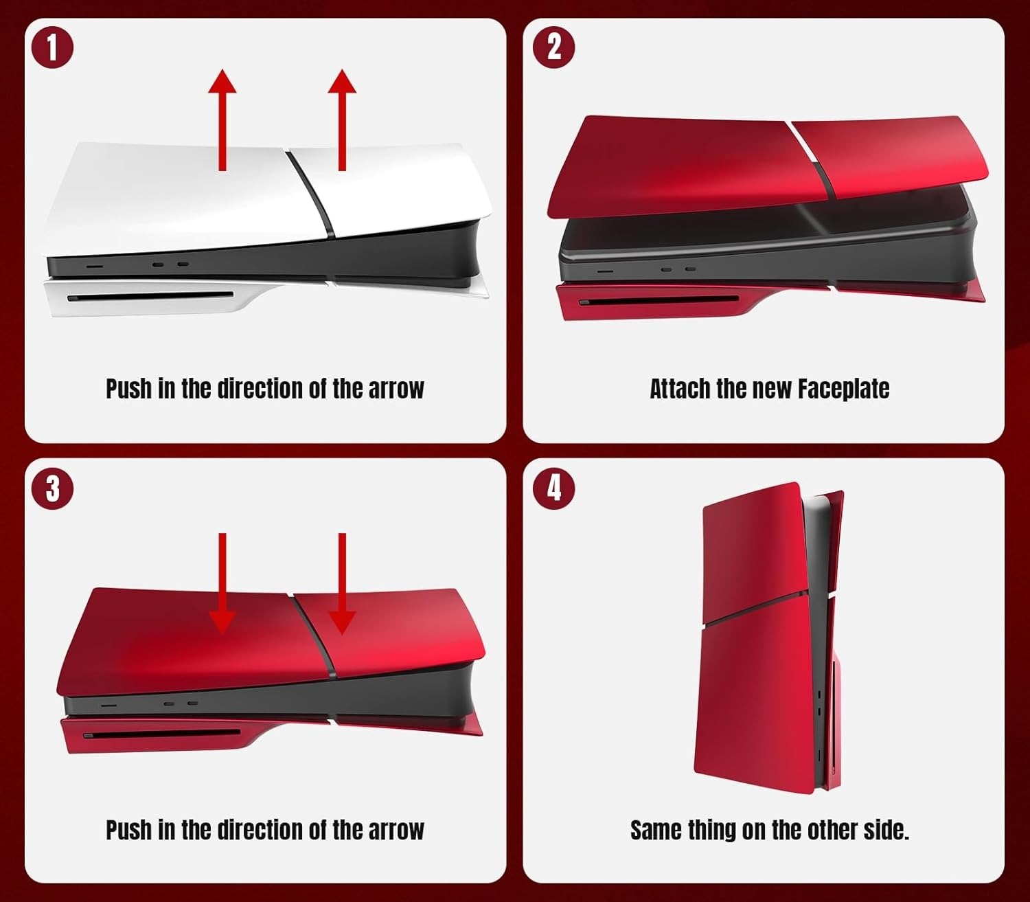 Console Covers - Slim – Volcanic Red [PlayStation 5 Accessory] Playstation 5 Accessory Sony