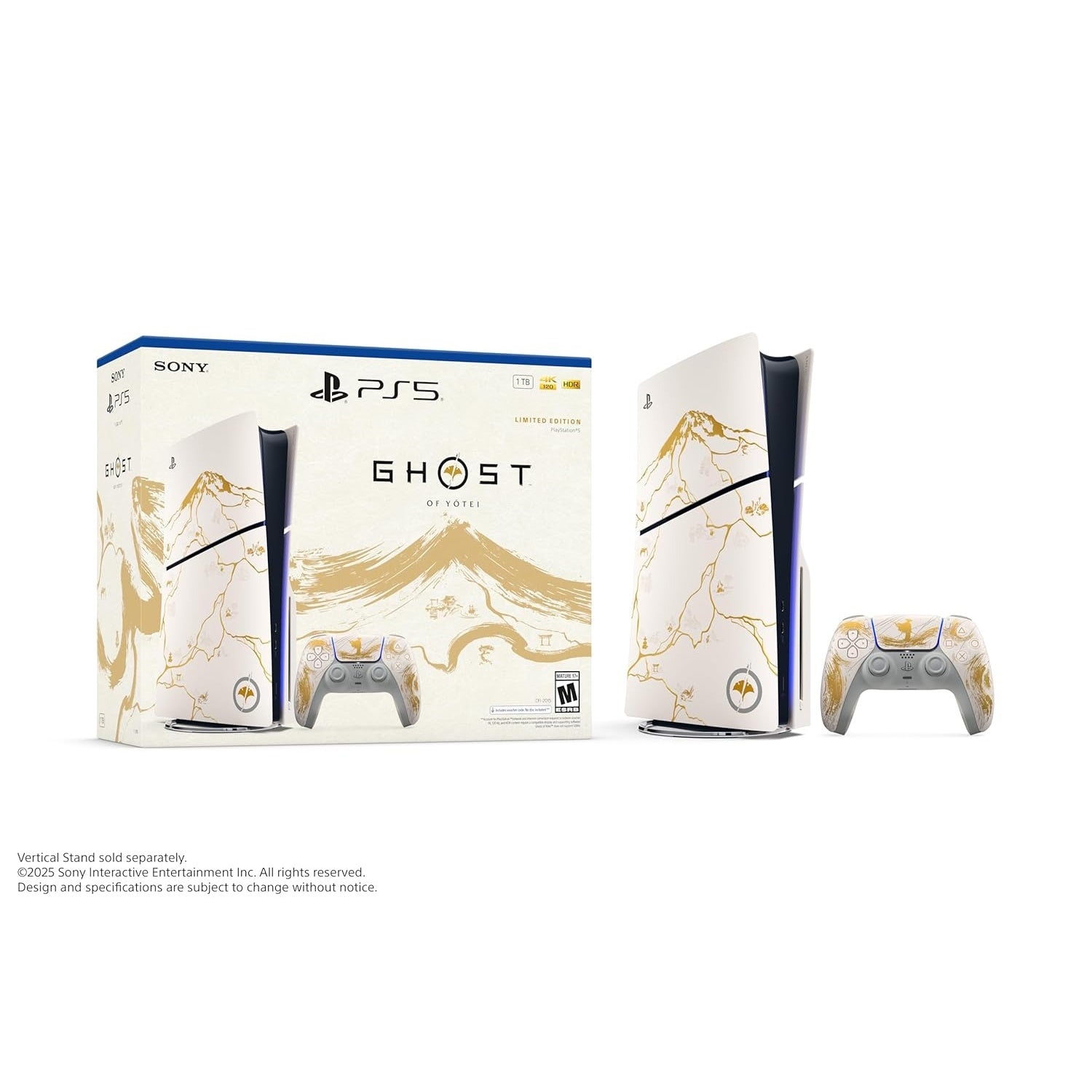 PlayStation 5 Slim Console - Ghost of Yotei Gold Limited Edition Bundle System Playstation 5 Hardware Sony