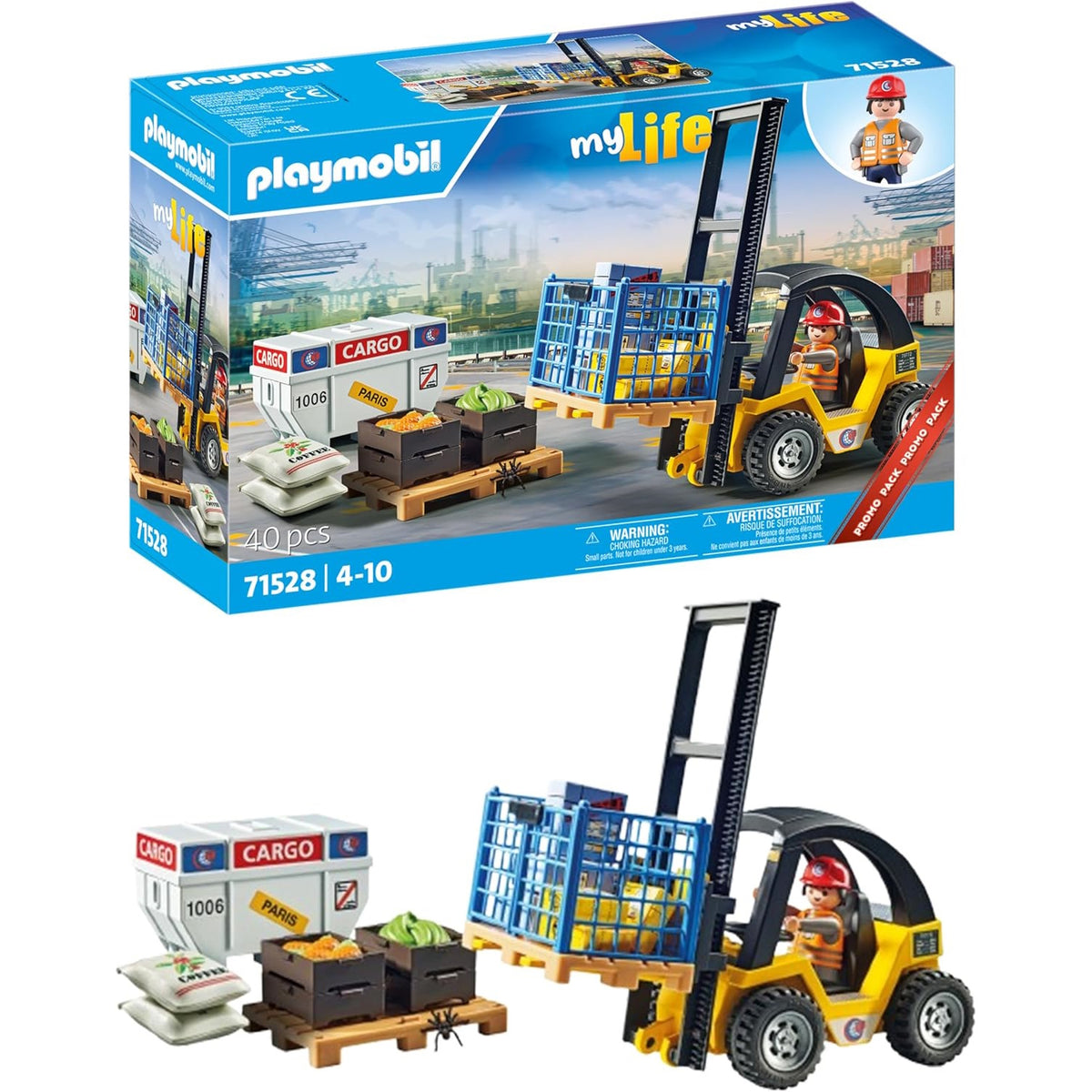 Playmobil: Forklift Truck with Cargo #71528 Toys & Games Playmobil