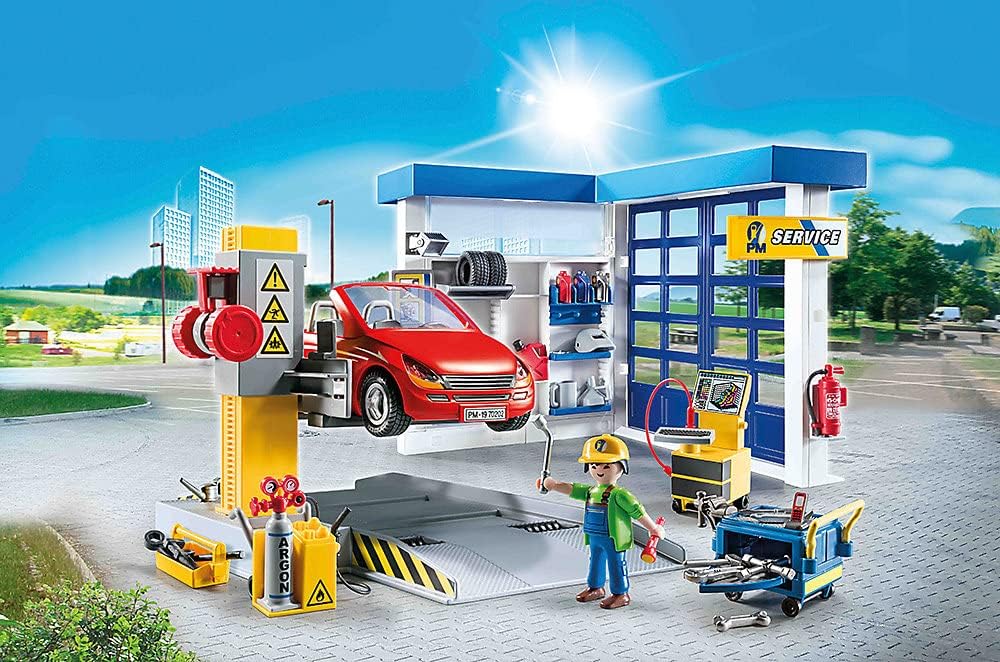 Playmobil Car Repair Garage - 153 Piece Playset [#70202, Ages 4+] Toys & Games Playmobil