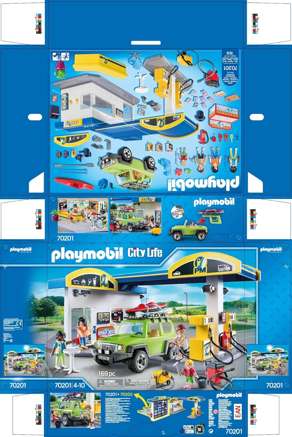 Playmobil Gas Station - 169 Piece Playset [#70201, Ages 4-10] Toys & Games Playmobil