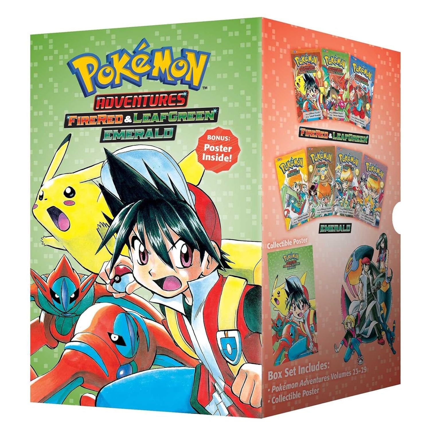 Pokemon Adventures: FireRed and LeafGreen and Emerald Box Set - Volume 23-29 Manga Viz Media