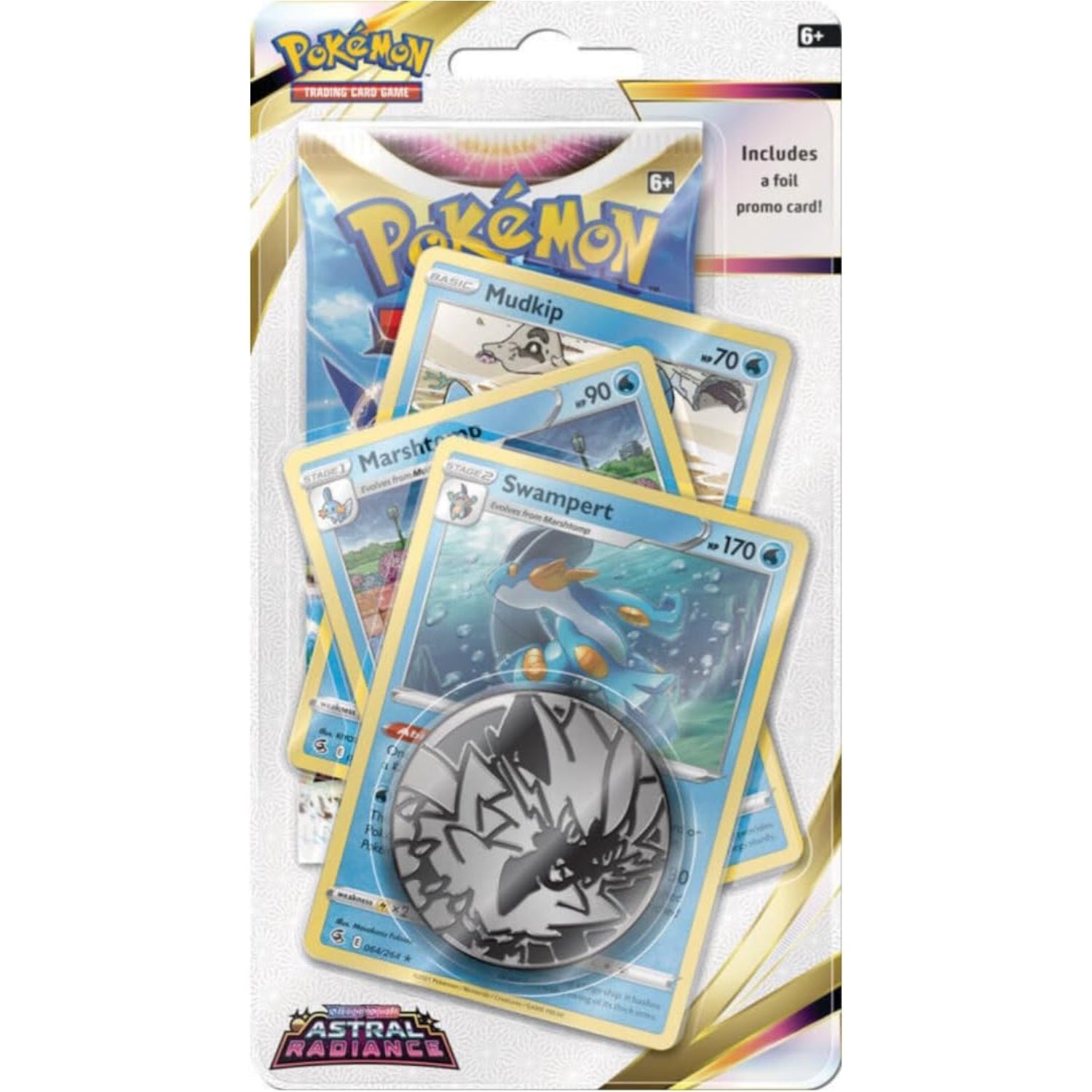 Pokemon TCG: Astral Radiance Premium Checklane Blister Pack - Swampert Card Game Pokemon