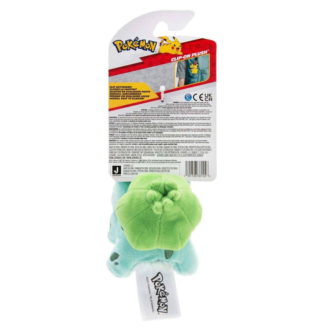 Pokemon: Clip-on Plush [Bulbasaur] Plushies Jazwares