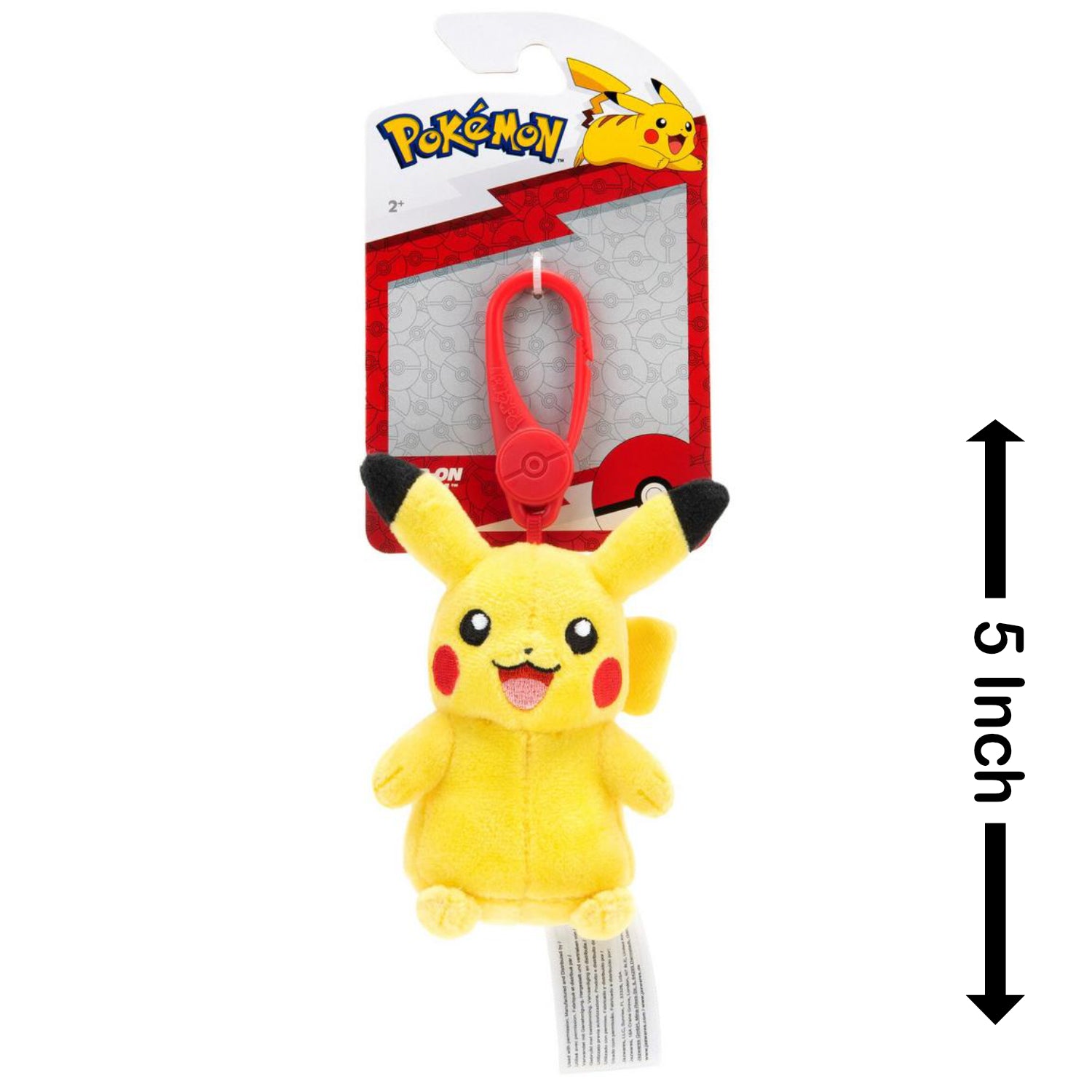 Pokemon: Clip-on Plush [Pikachu] Plushies Jazwares