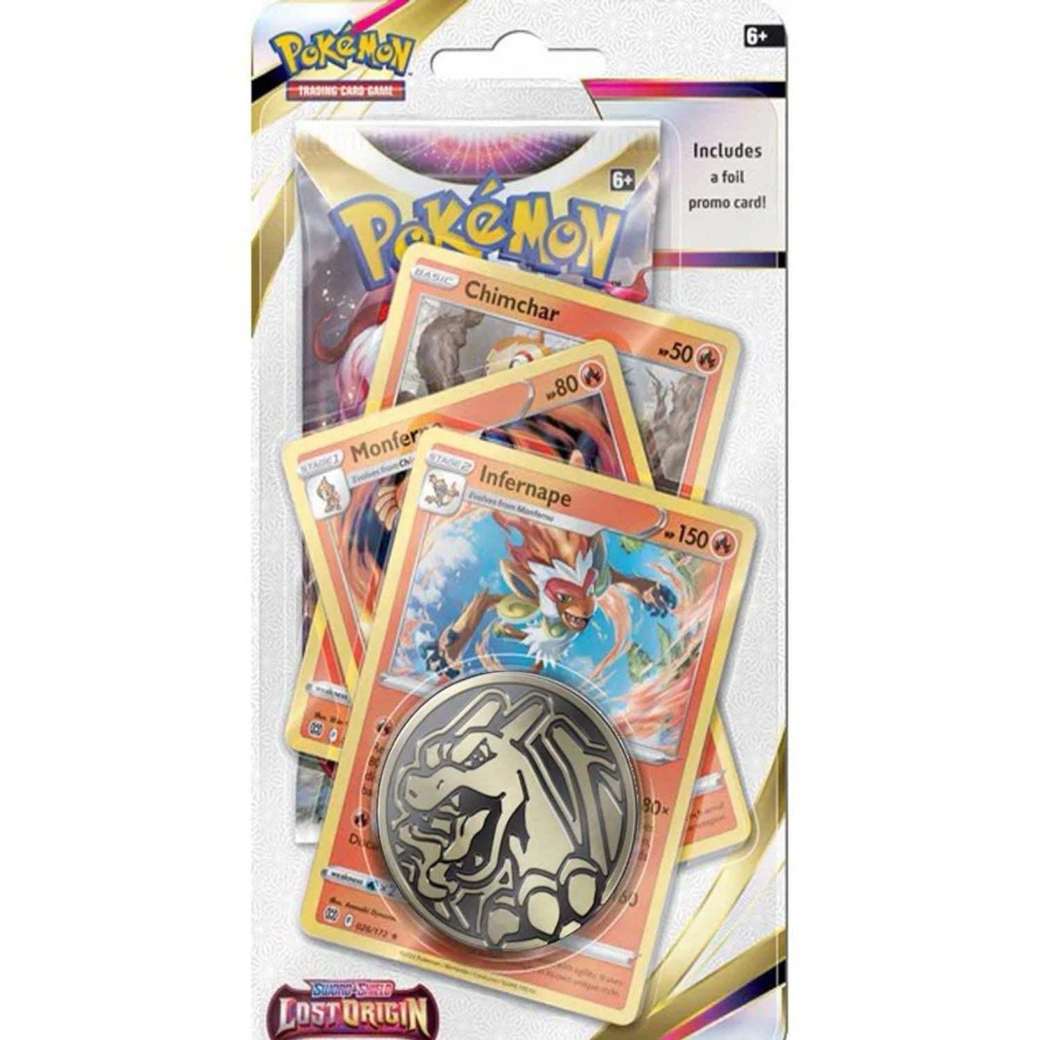Pokemon TCG: Lost Origin Premium Checklane Blister Pack - Infernape Card Game Pokemon