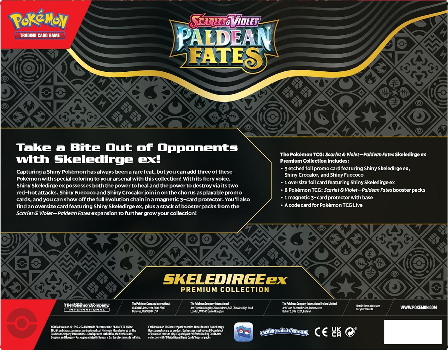 Pokemon TCG: Scarlet & Violet Skeledirge EX - Premium Collection Card Game Pokemon
