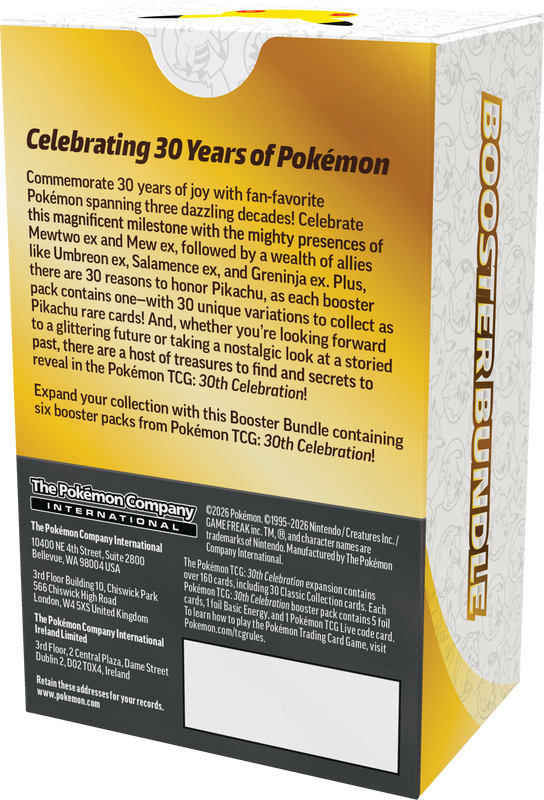 Pokemon TCG: 30th Celebration Booster Bundle Card Game Pokemon