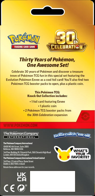 Pokemon TCG: 30th Celebration Knock Out Collection Card Game Pokemon
