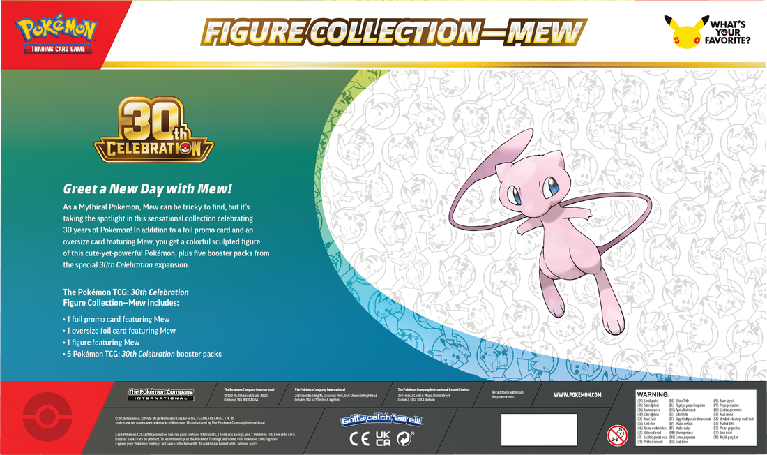Pokemon TCG: 30th Celebration Mew Figure Collection Box Card Game Pokemon
