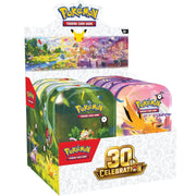 Pokemon TCG: 30th Celebration Mini Tin Display Box - 10 Tins Card Game Pokemon
