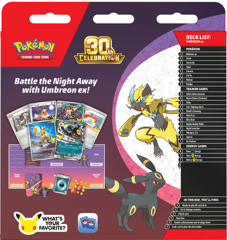 Pokemon TCG: 30th Celebration Battle Deck - Umbreon Card Game Pokemon