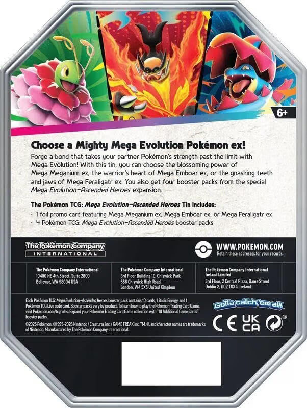 Pokemon TCG: Mega Evolutions - Ascended Heroes Mega Meganium Ex Tin