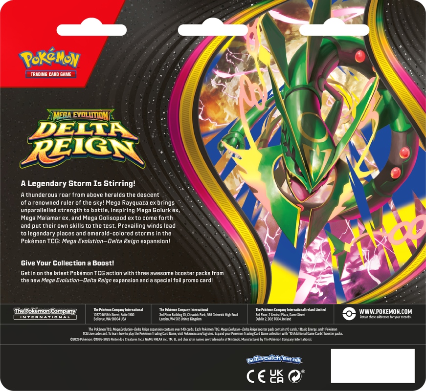 Pokemon TCG: Mega Evolution - Delta Reign 3-Pack Blister (Seel)