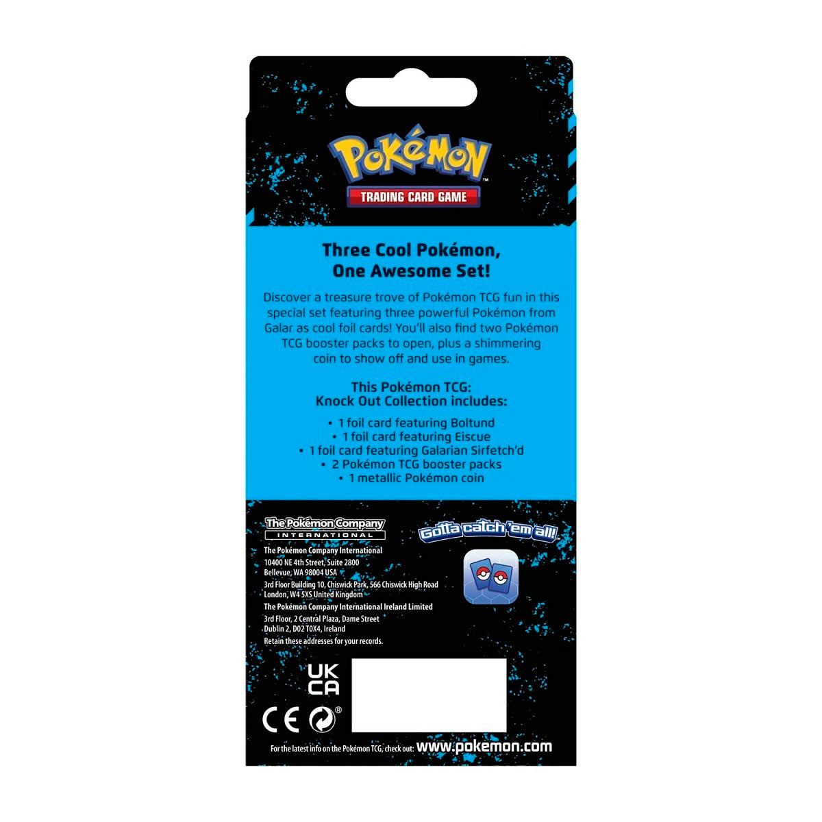 Pokemon TCG: Knock Out Collection (Boltund Eiscue Sirfetchd) Card Game Pokemon