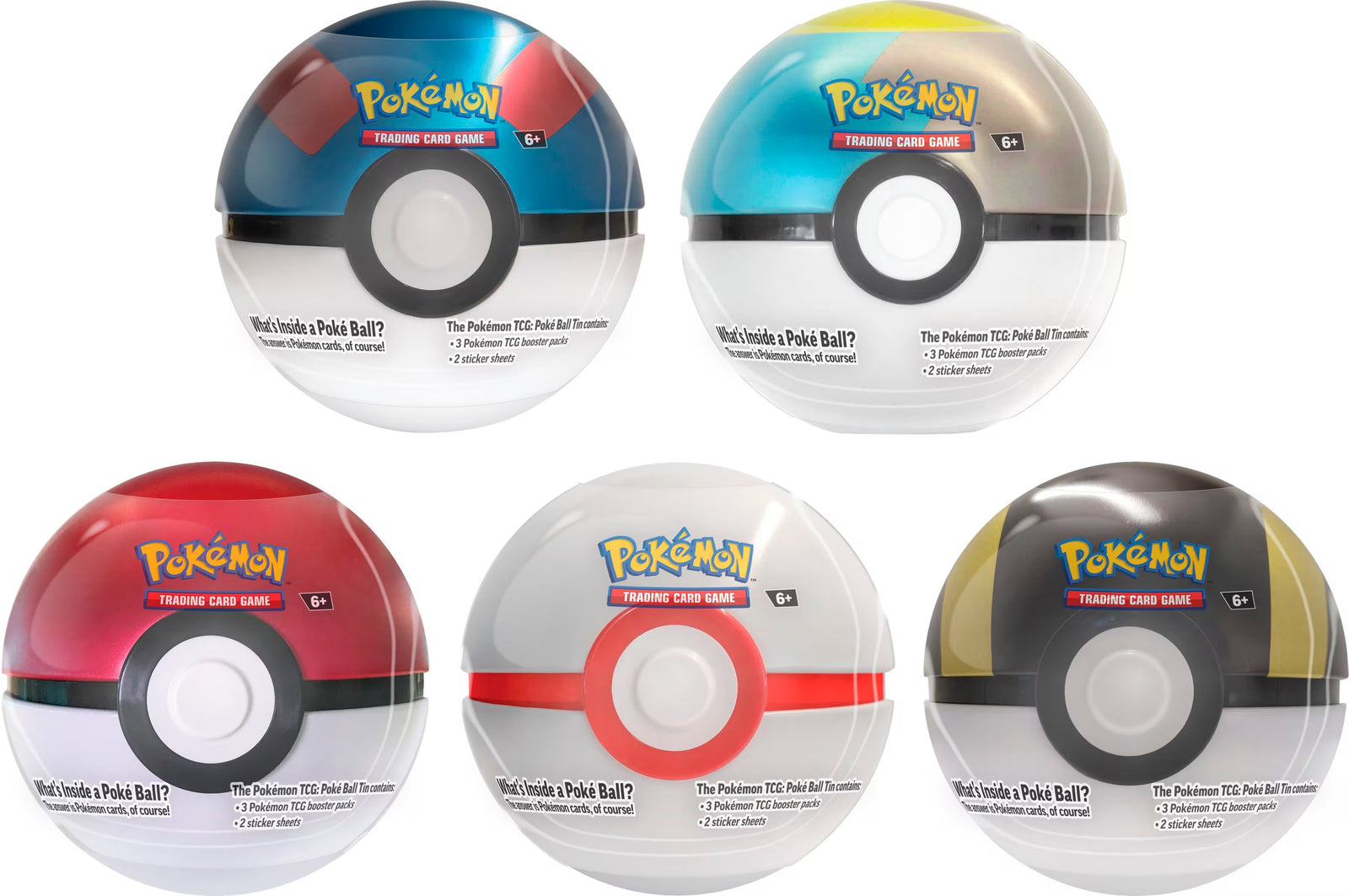Pokemon TCG: Poke Ball Tin 2024 C25/D25 - 1 Random Ball Card Game Pokemon