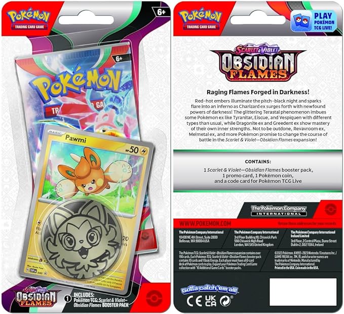 Pokemon TCG: Scarlet & Violet - Obsidian Flames Checklane Blister Pack - Pawmi Card Game Pokemon