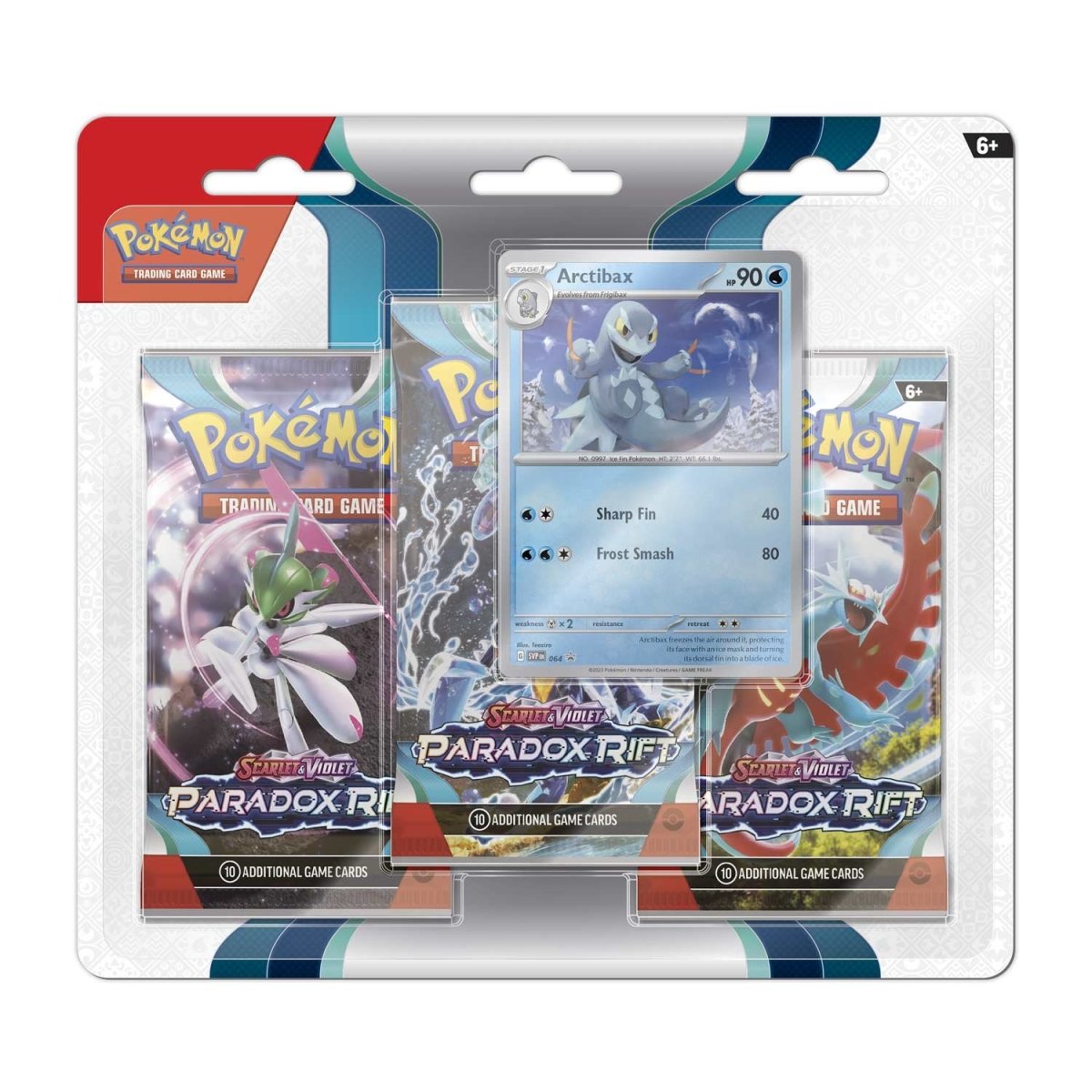 Pokemon TCG: Scarlet and Violet Paradox Rift 3 - Booster Pack Blister - Arctibax Promo Card Game Pokemon   
